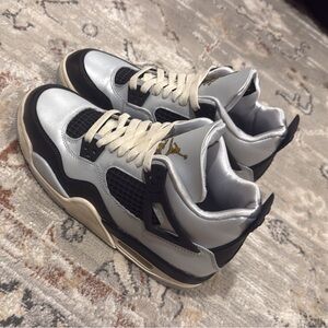 Jordan Black and Metallic Kids Sneakers